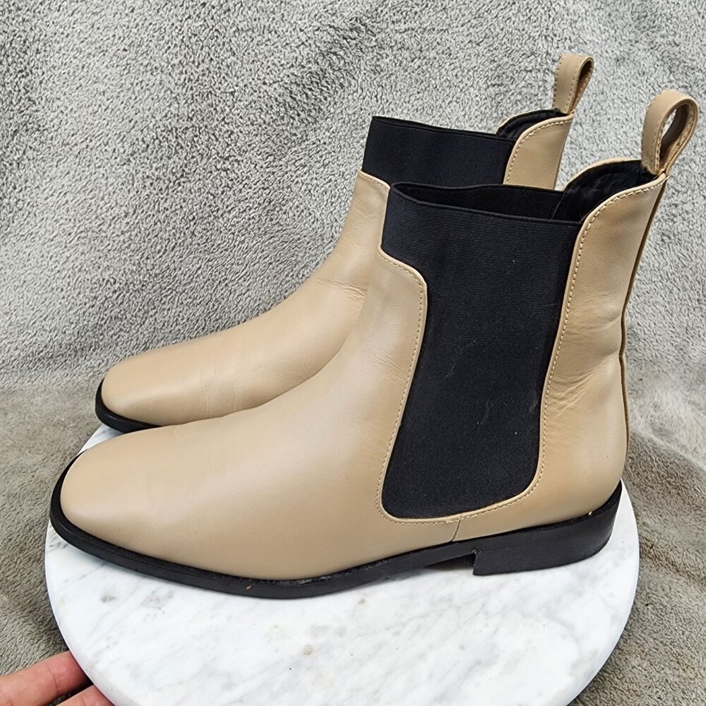 Everlane Shoes Womens Size 8.5 Tan Leather Chelsea Italy Ankle Boots